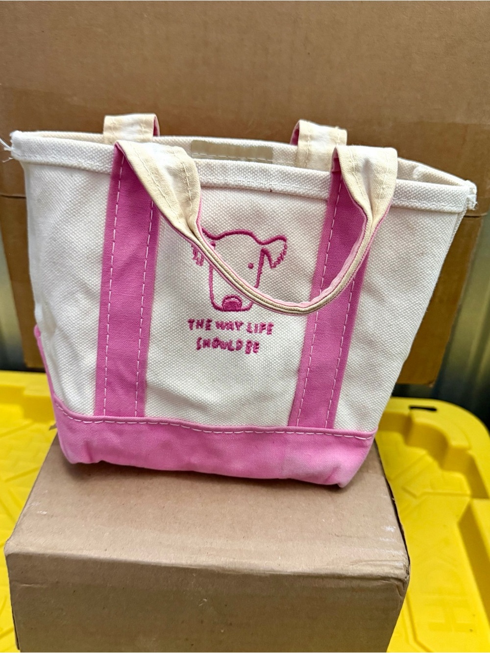 LL Bean Boat and Tote Bag w/ Dog & Maine Slogan Embroidery *Storage Clean Out!* - Picture 1 of 15